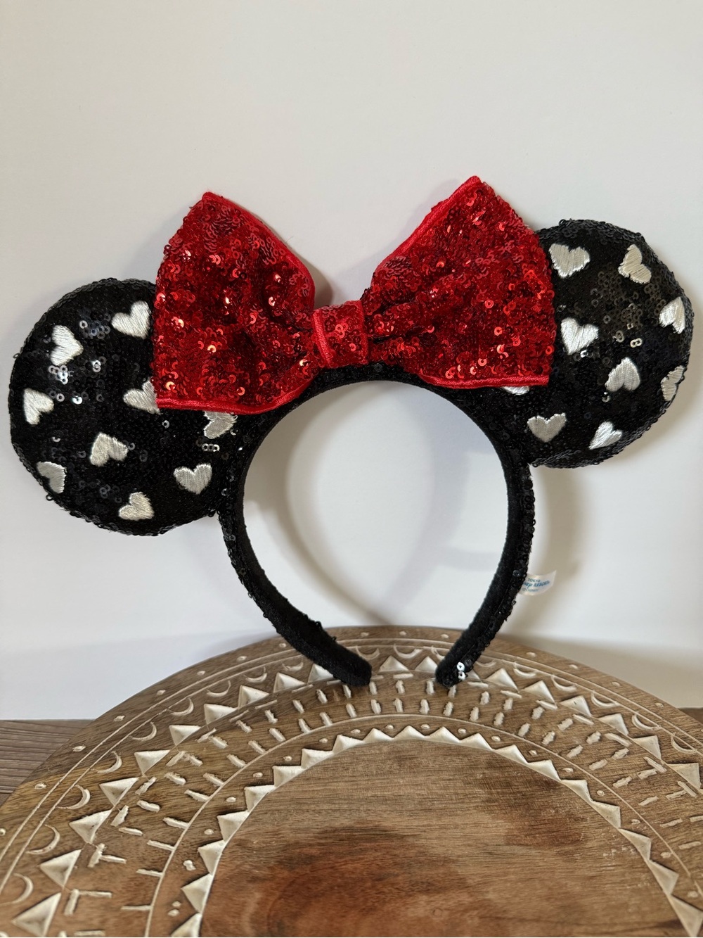 Tokyo Disney Resort Minnie Mouse Sequin Heart Ears Headband